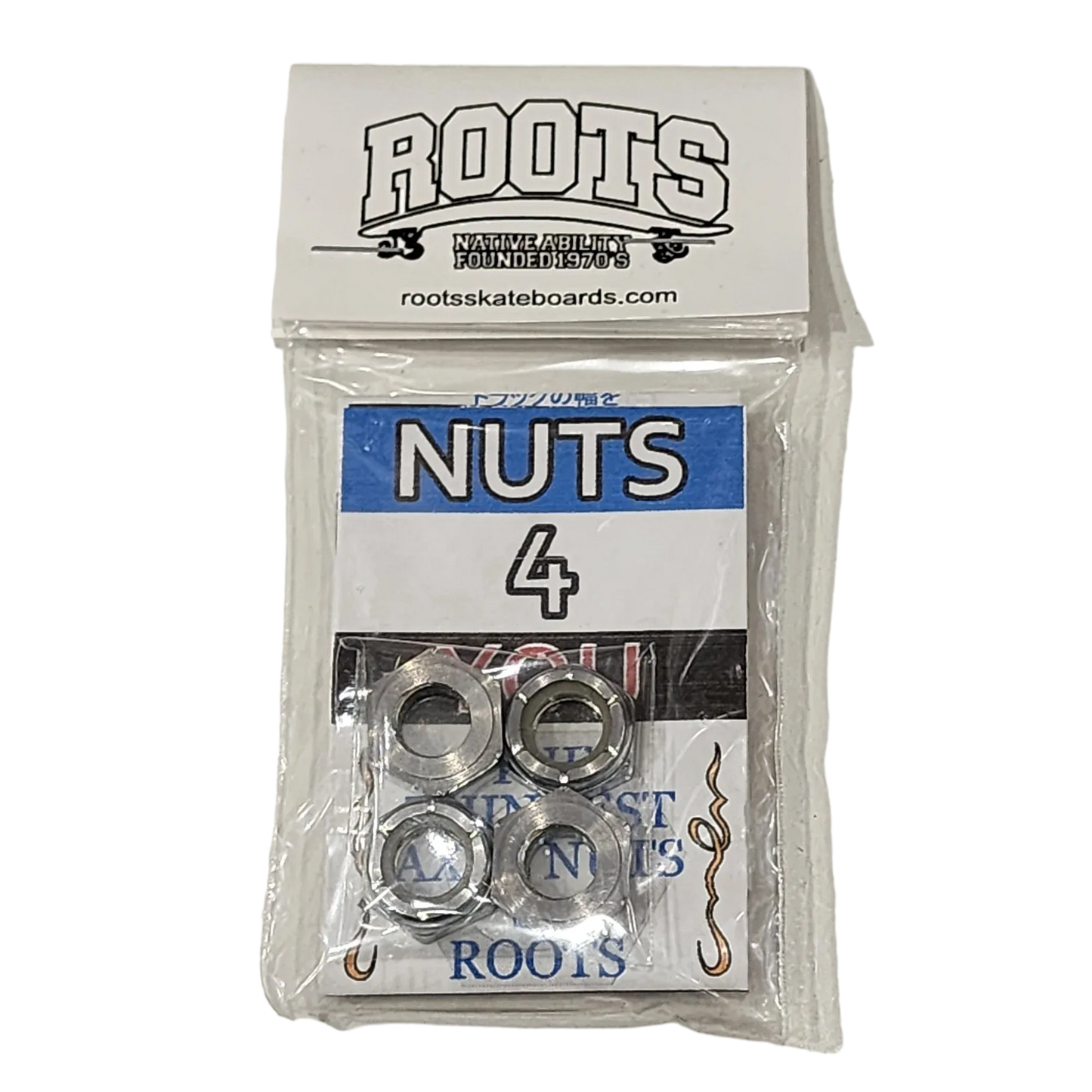 ROOTS NUTS 4 YOU THE THINNEST AXLE NUTS - LINKUP SKATEBOARD SHOP