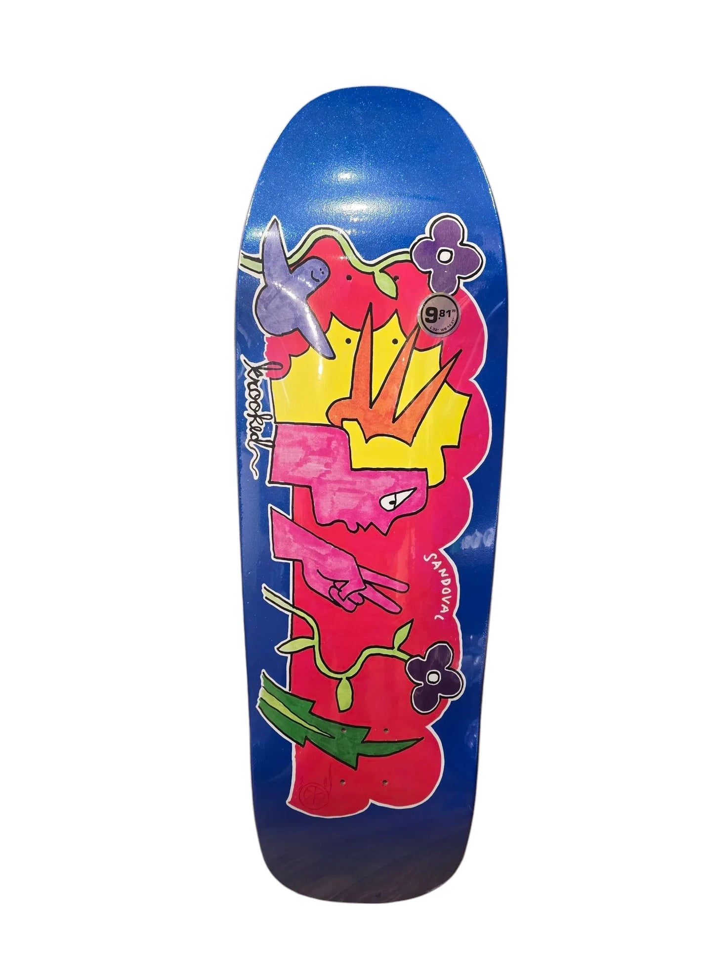 KROOKED 8.62" x 32.18" WB 14.68 SANDOVAL PEACE SIGN - LINKUP SKATEBOARD SHOP
