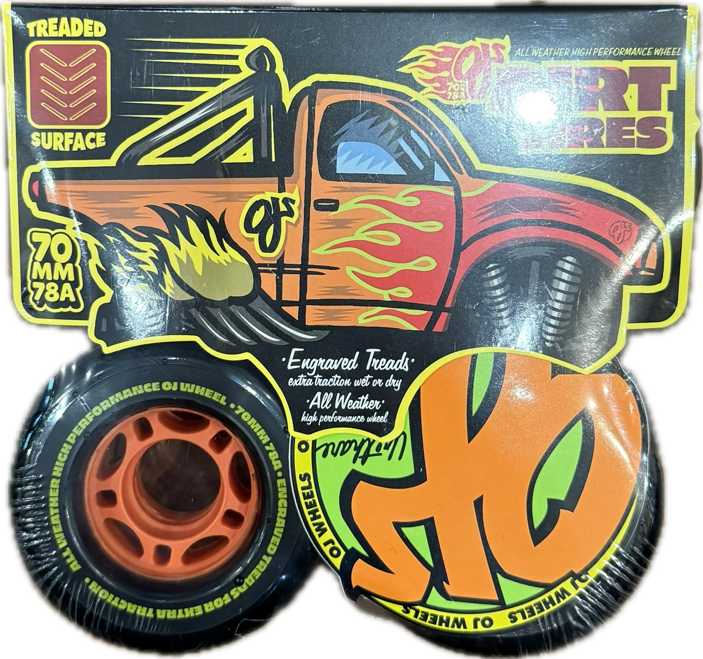 【OJ WHEELS】 Dirt Tires Thunder Juice Black 78a 70mm