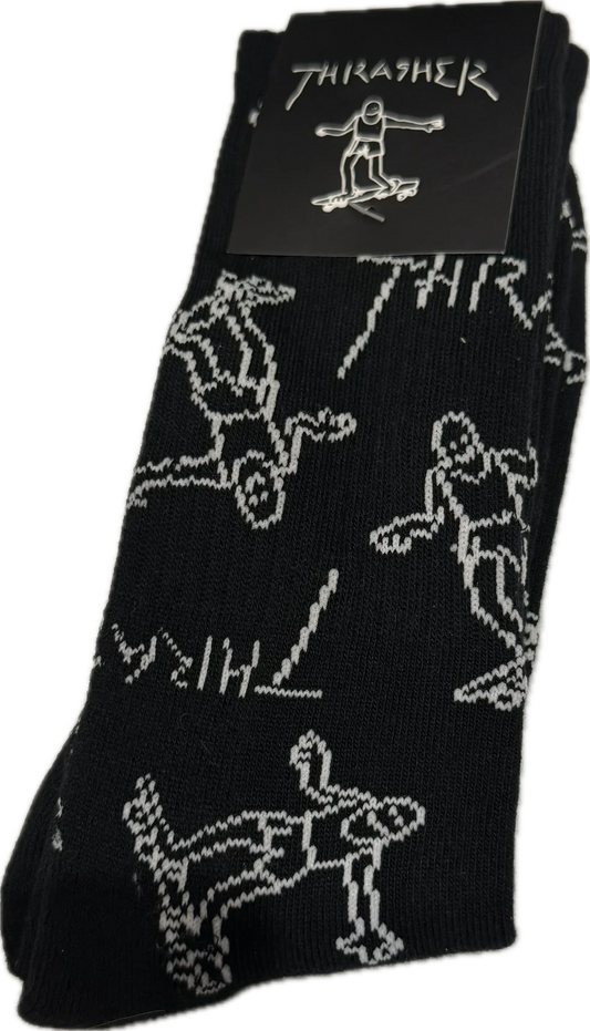 THRASHER ソックス　GONZ LOGO BLACK - LINKUP SKATEBOARD SHOP