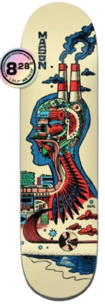 REAL MASON SILVA BRIAN BARNECLO GUEST ARTIST 8.28" リアル メイソン・シルバ スケートボード デッキ - LINKUP SKATEBOARD SHOP