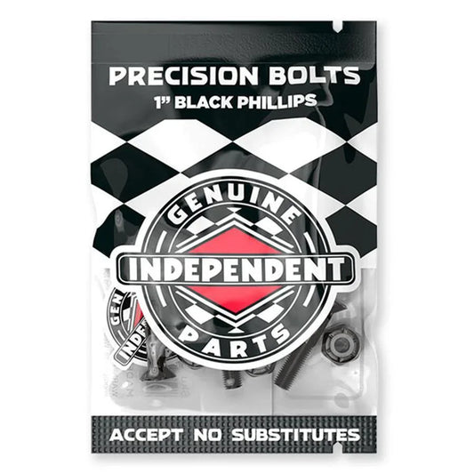 INDEPENDENT PRECISION BOLTS 1"BLACK PHILLIPS - LINKUP SKATEBOARD SHOP