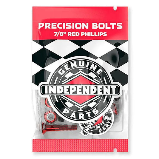 INDEPENDENT PRECISION BOLTS 7/8"RED PHILLIPS - LINKUP SKATEBOARD SHOP