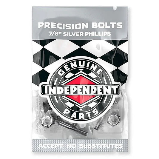 INDEPENDENT PRECISION BOLTS SILVER 7/8" PHILLIPS - LINKUP SKATEBOARD SHOP