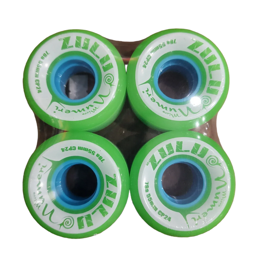 ZULU WHEELS micro numeri 78a 55mm green - LINKUP SKATEBOARD SHOP
