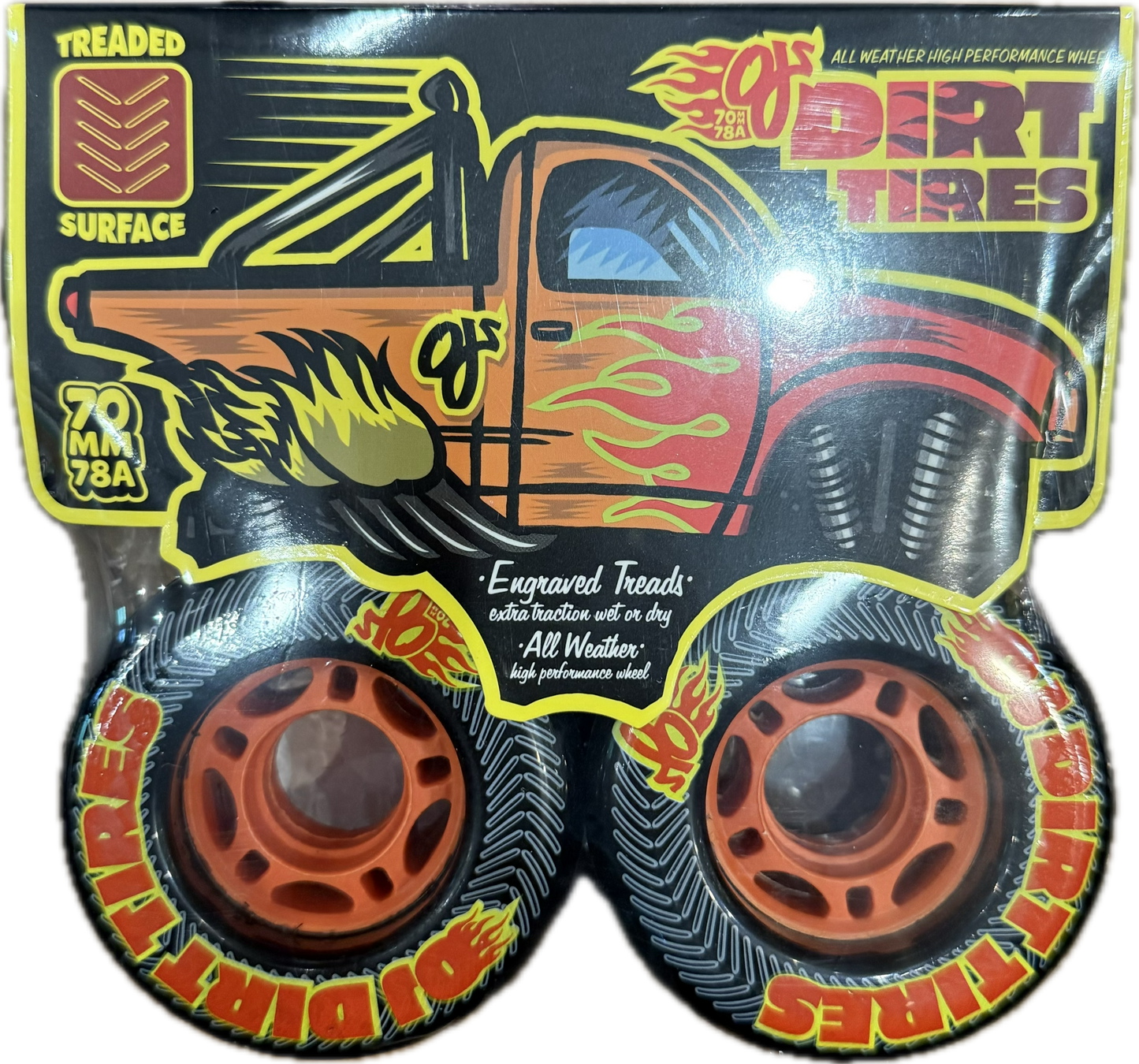 【OJ WHEELS】 Dirt Tires Thunder Juice Black 78a 70mm