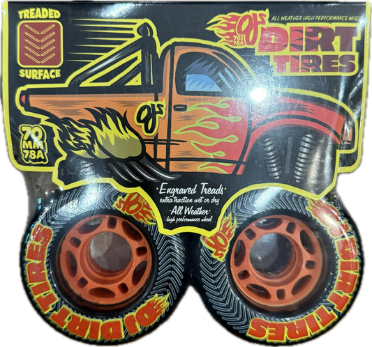 【OJ WHEELS】 Dirt Tires Thunder Juice Black 78a 70mm